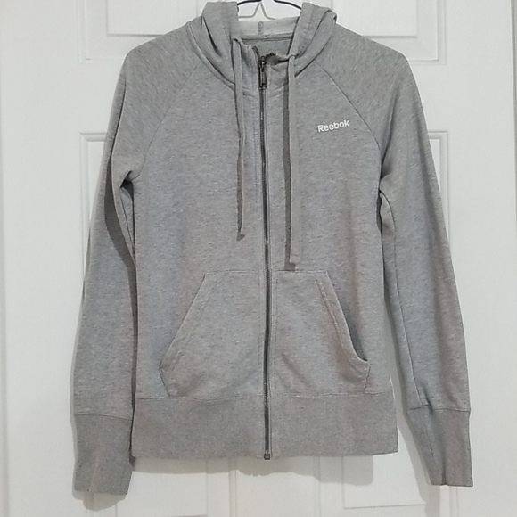 Reebok Light Grey Zip Up Hoodie